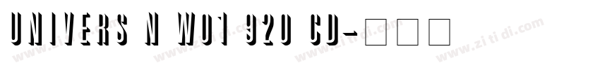 Univers N W01 920 Cd字体转换